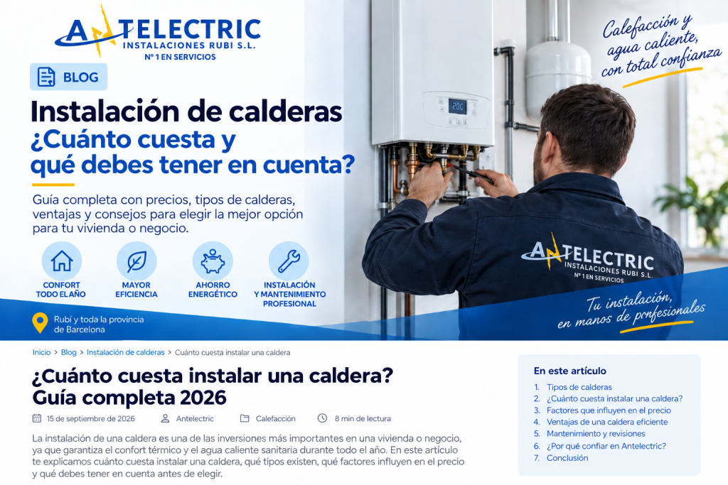 Instalación de calderas: ¿cuánto cuesta y qué debes tener en cuenta?